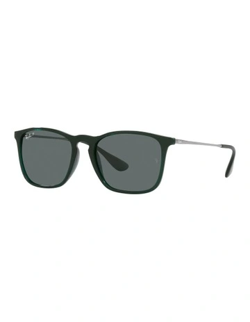 Chris Polarised Sunglasses in Transparent Green