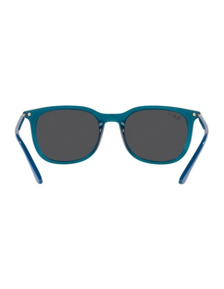 0RB4386 Polarised Sunglasses In Transparent Turquoise image 7