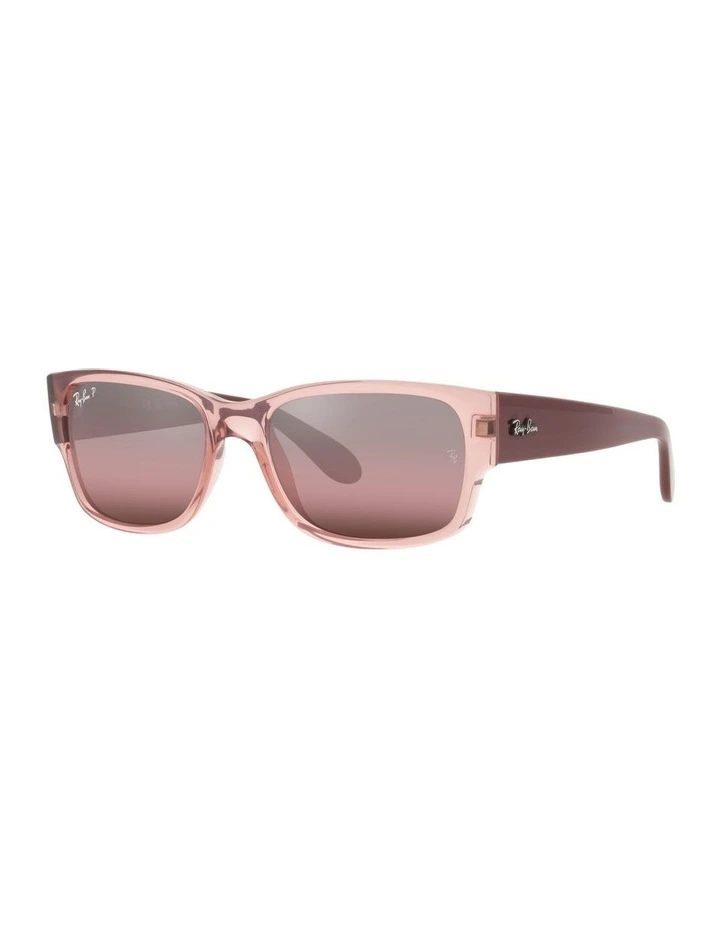 0RB4388 Polarised Sunglasses In Transparent Pink image 1