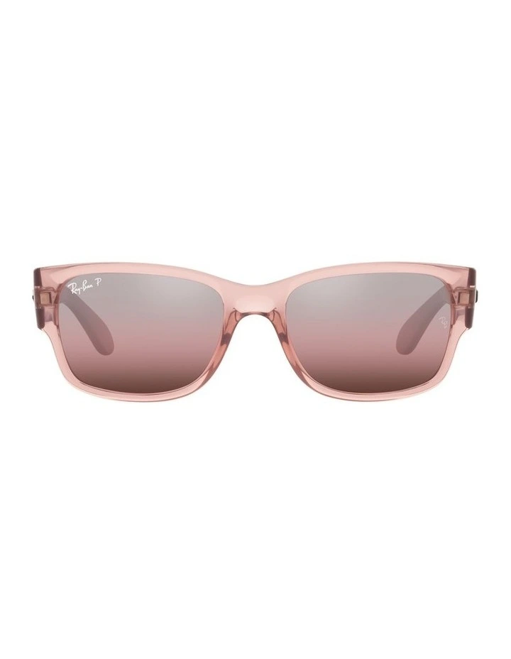 0RB4388 Polarised Sunglasses In Transparent Pink image 2