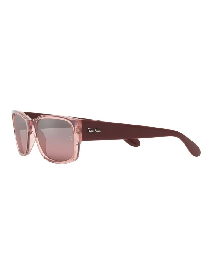 0RB4388 Polarised Sunglasses In Transparent Pink image 3