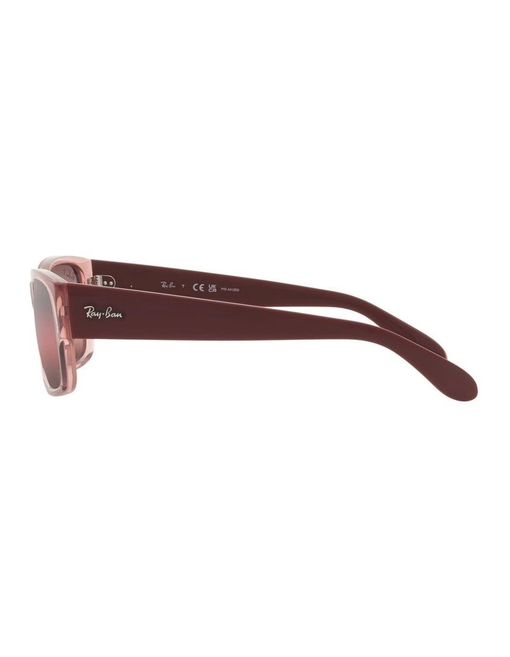 0RB4388 Polarised Sunglasses In Transparent Pink image 4
