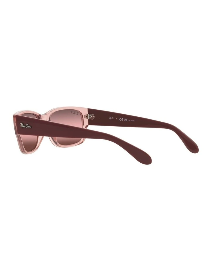 0RB4388 Polarised Sunglasses In Transparent Pink image 5