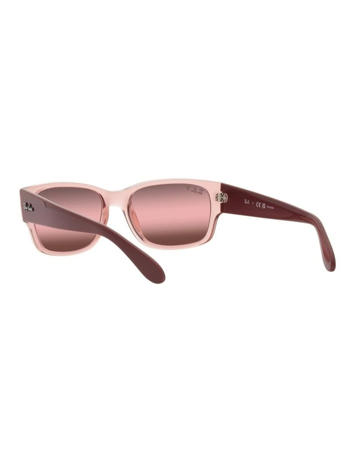 0RB4388 Polarised Sunglasses In Transparent Pink image 6