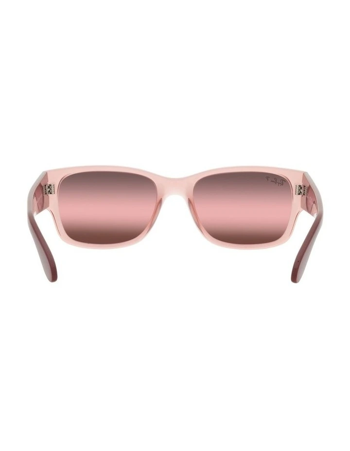 0RB4388 Polarised Sunglasses In Transparent Pink image 7