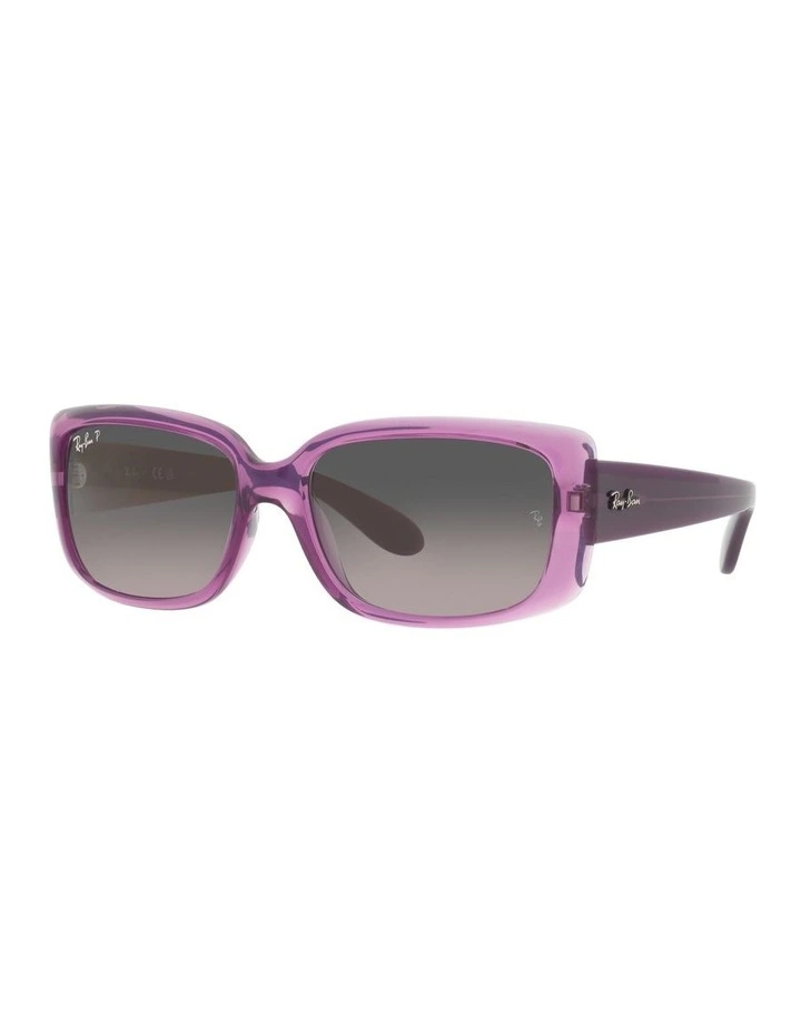 0RB4389 Polarised Sunglasses In Transparent Violet image 1