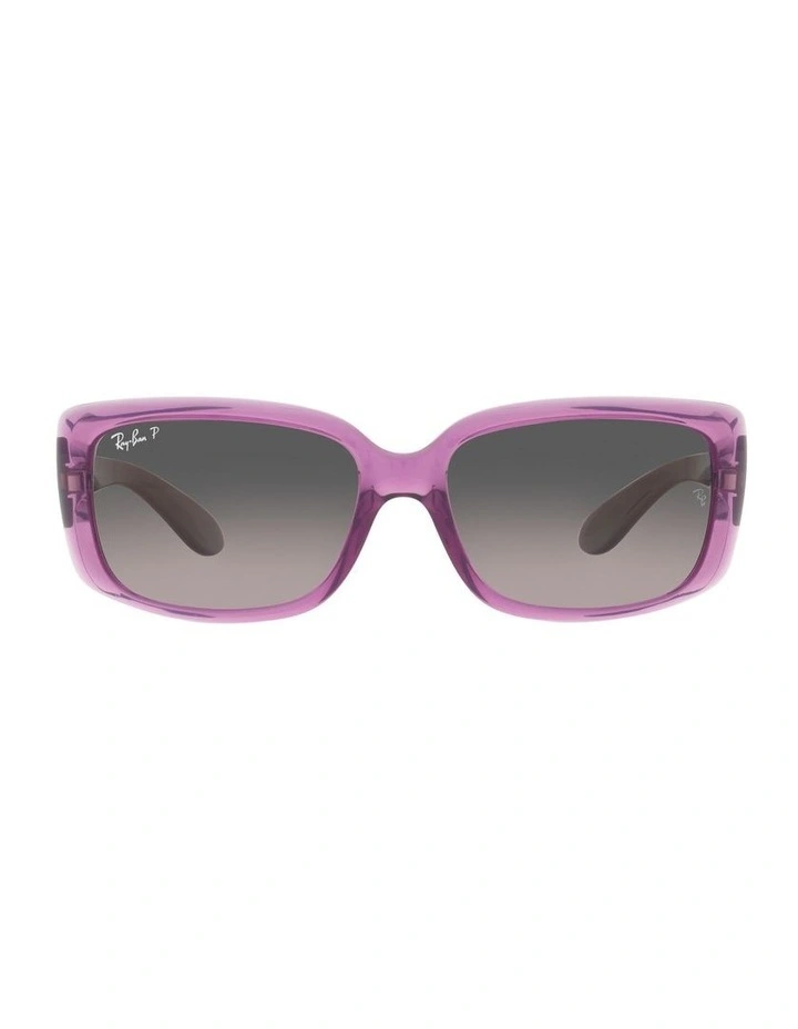 0RB4389 Polarised Sunglasses In Transparent Violet image 2