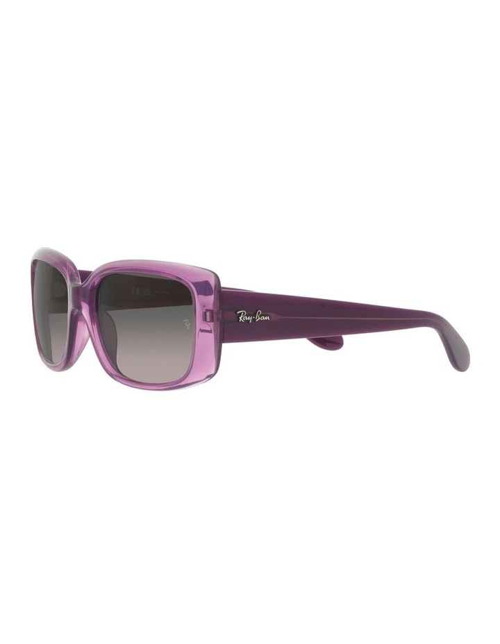 0RB4389 Polarised Sunglasses In Transparent Violet image 3