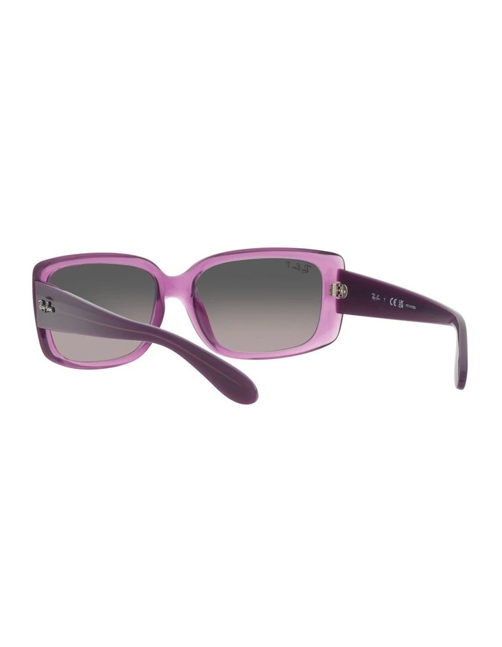 0RB4389 Polarised Sunglasses In Transparent Violet image 6