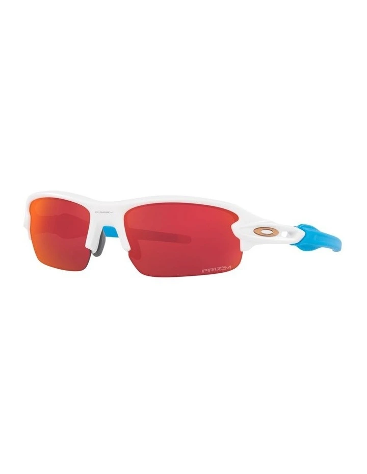 Flak Xxs Kids Sunglasses in Matte White/Red image 1