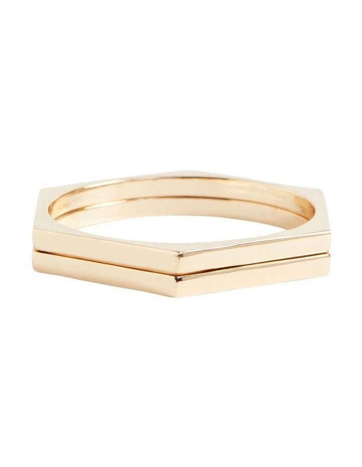 Hexagon Bangle in Gold image 1