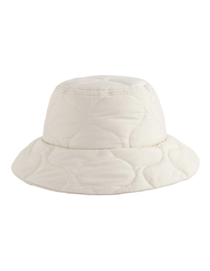 Quilted Bucket Hat in Vanilla Cream image 1