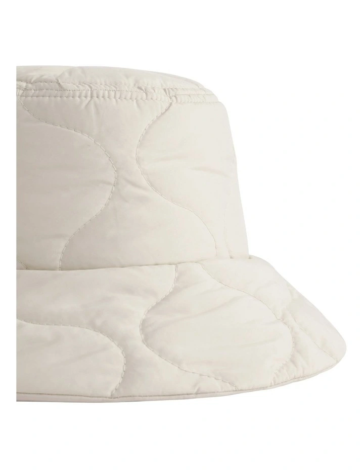 Quilted Bucket Hat in Vanilla Cream image 2