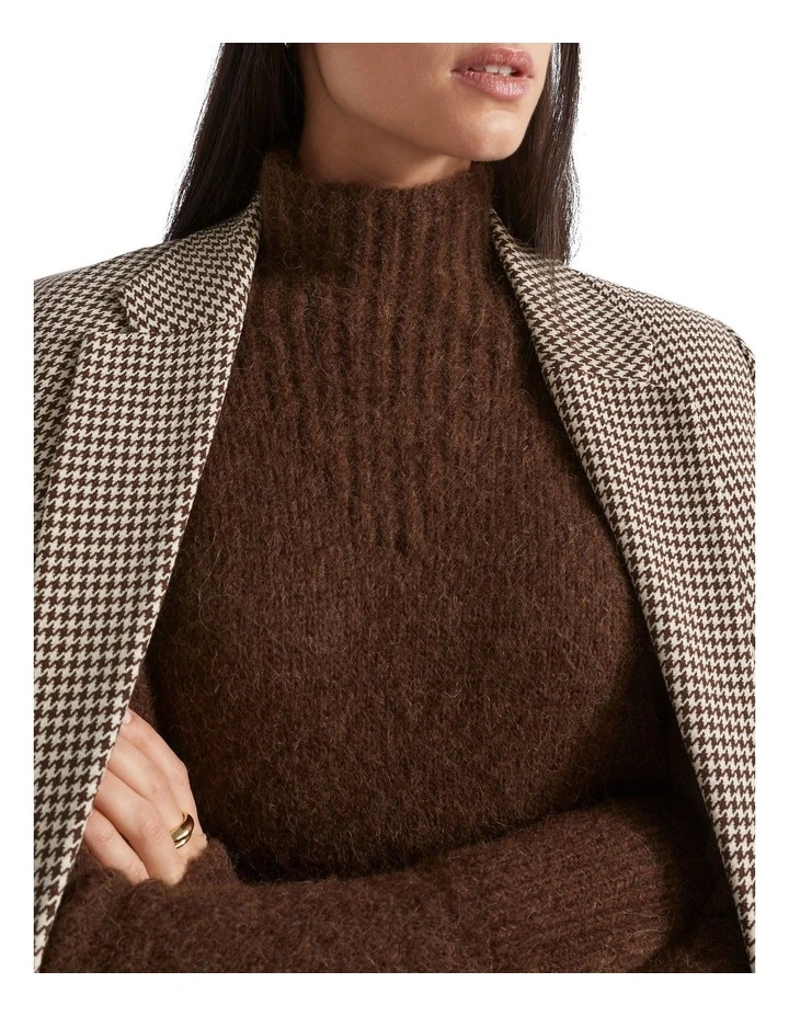 Houndstooth Cap in Hot Chocolate Houndstooth image 2