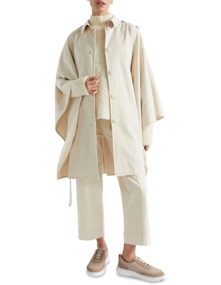 Trench Cape in Vanilla Cream image 1