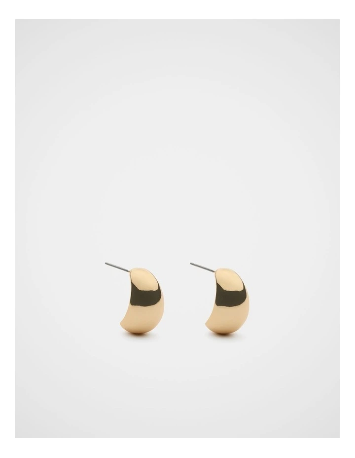 Curved Earring in Gold image 1