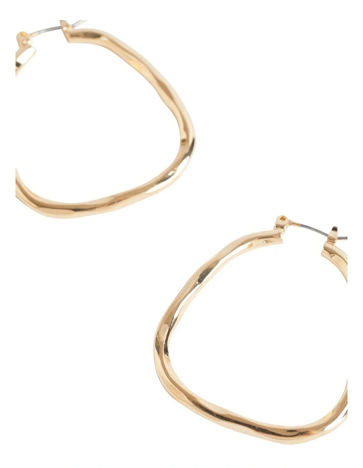 Oblong Hoop in Gold image 3