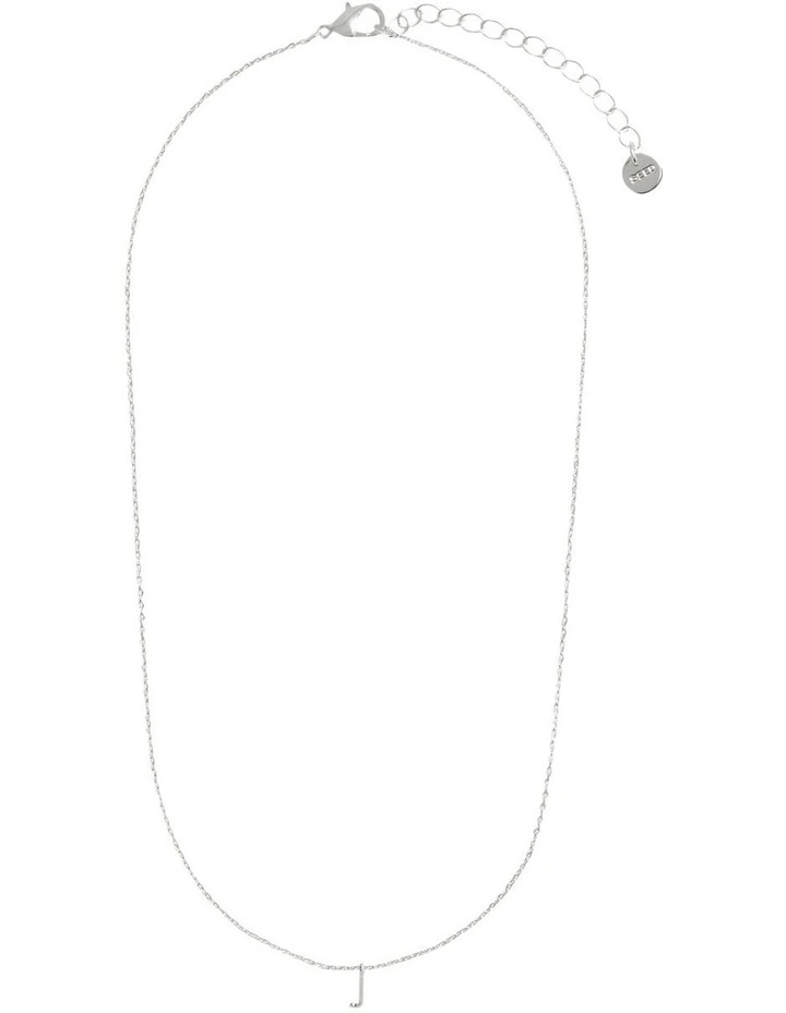 Initial "J" Necklace in Silver image 3