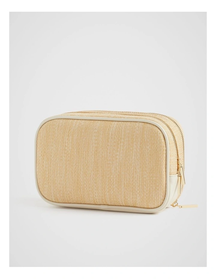 Initial A Make Up Bag in Oatmeal image 2