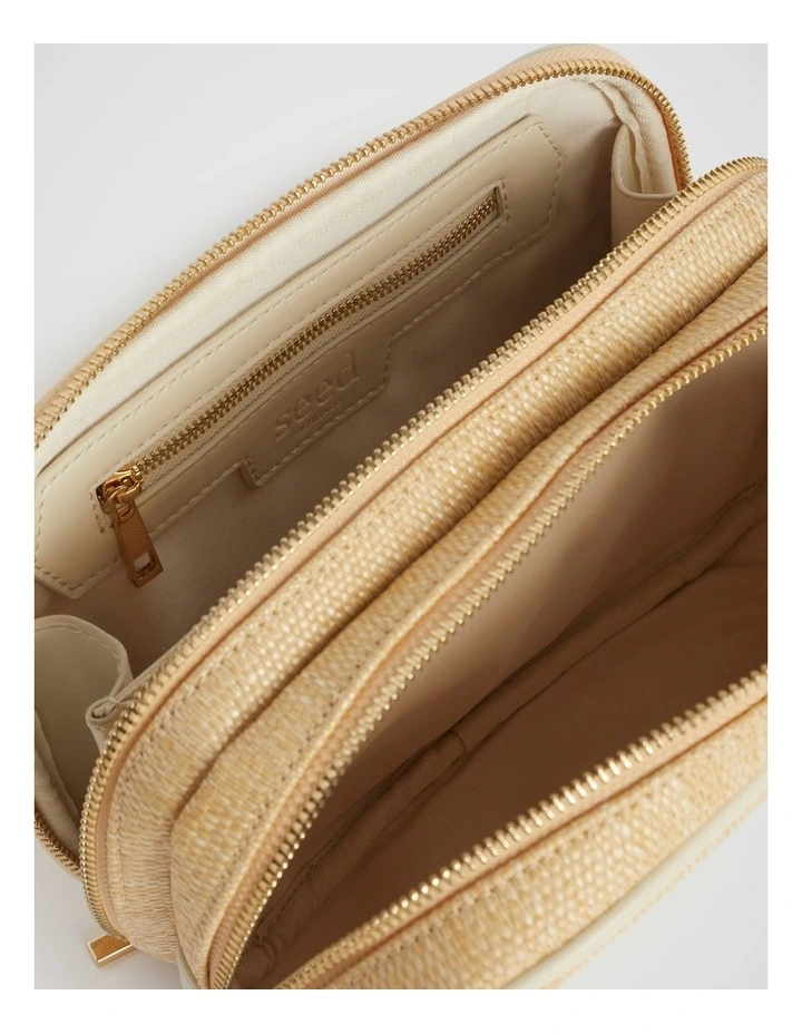 Initial A Make Up Bag in Oatmeal image 3