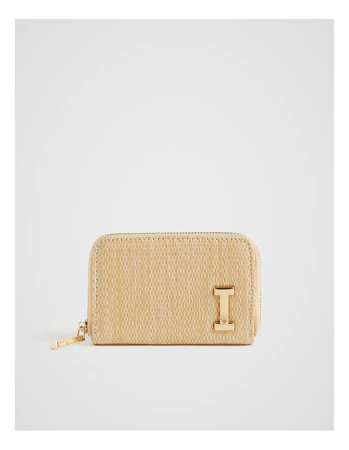 Initial I Coin Purse in Oatmeal image 1