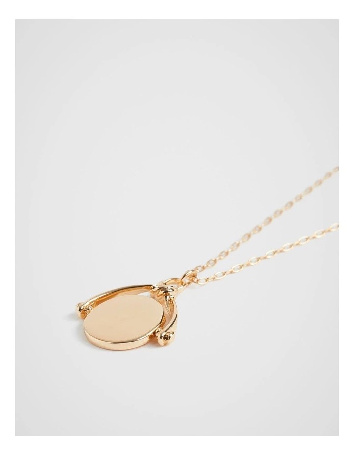 Knot Spinner Necklace in Gold image 3