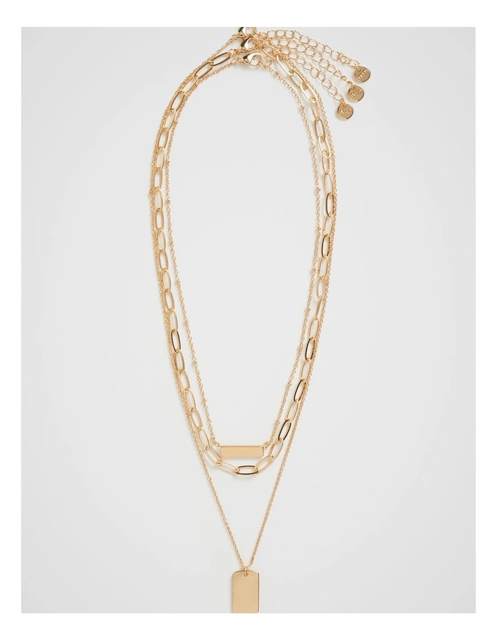 Bar Necklace Set in Gold image 1