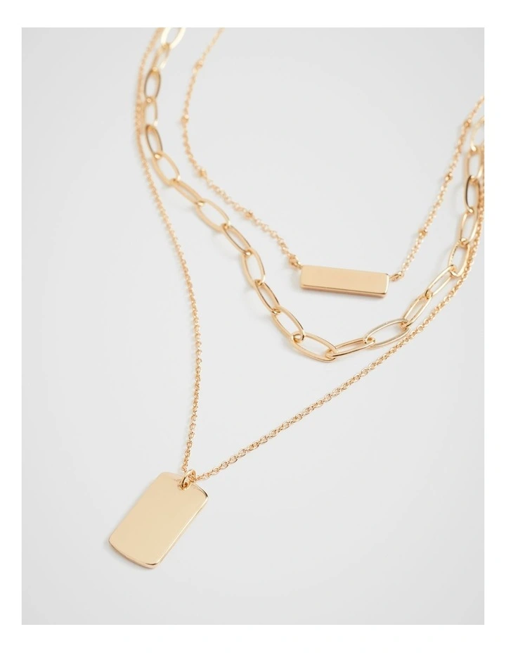 Bar Necklace Set in Gold image 3