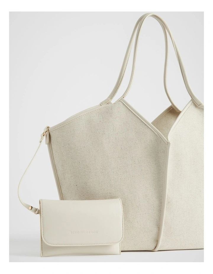 Canvas Tote in Stone image 3