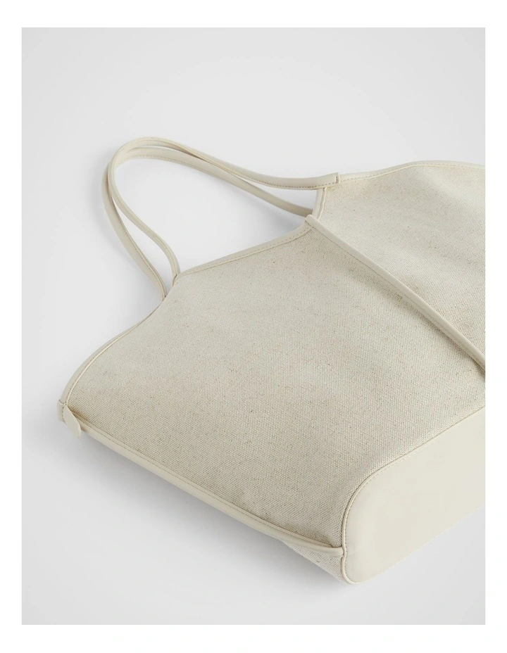 Canvas Tote in Stone image 4