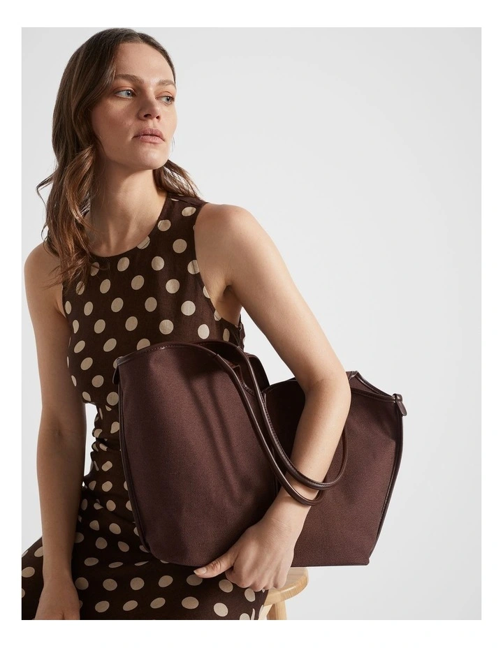 Canvas Tote in Deep Raisin image 2