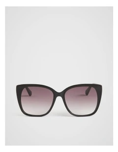 Hannah D Frame Sunglasses in Black