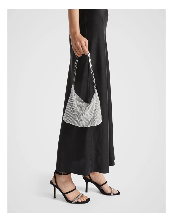 Embellished Shoulder Bag in Silver image 2
