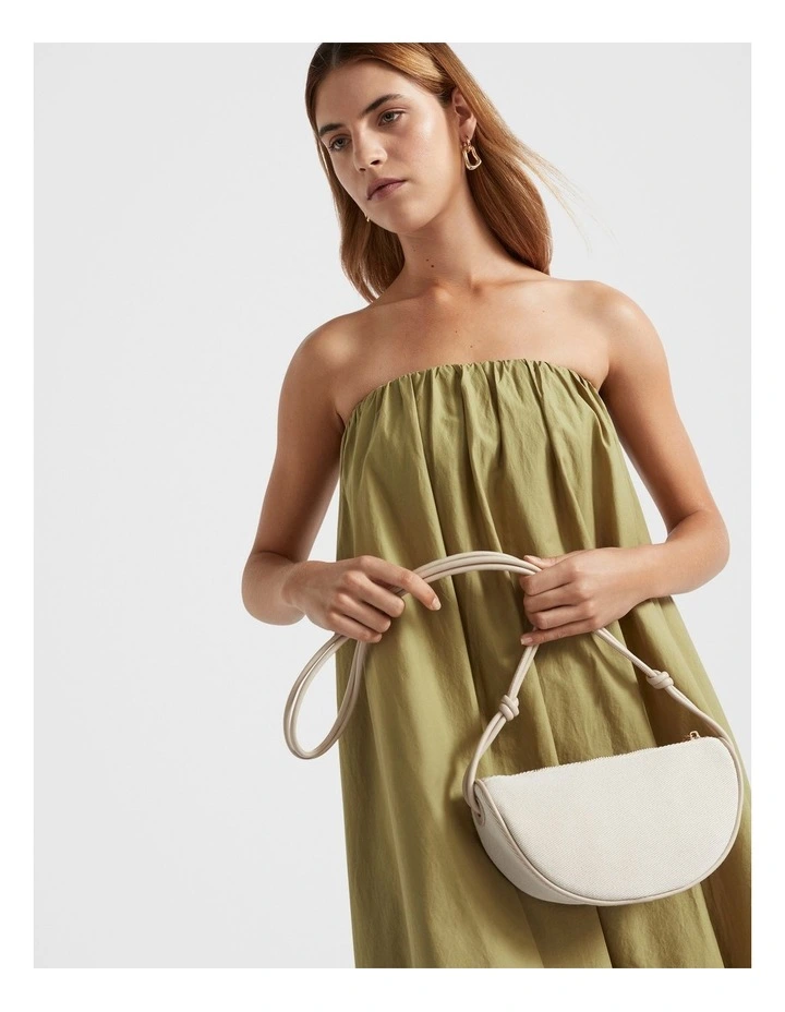 Half Moon Crossbody Bag in Oyster Natural image 2