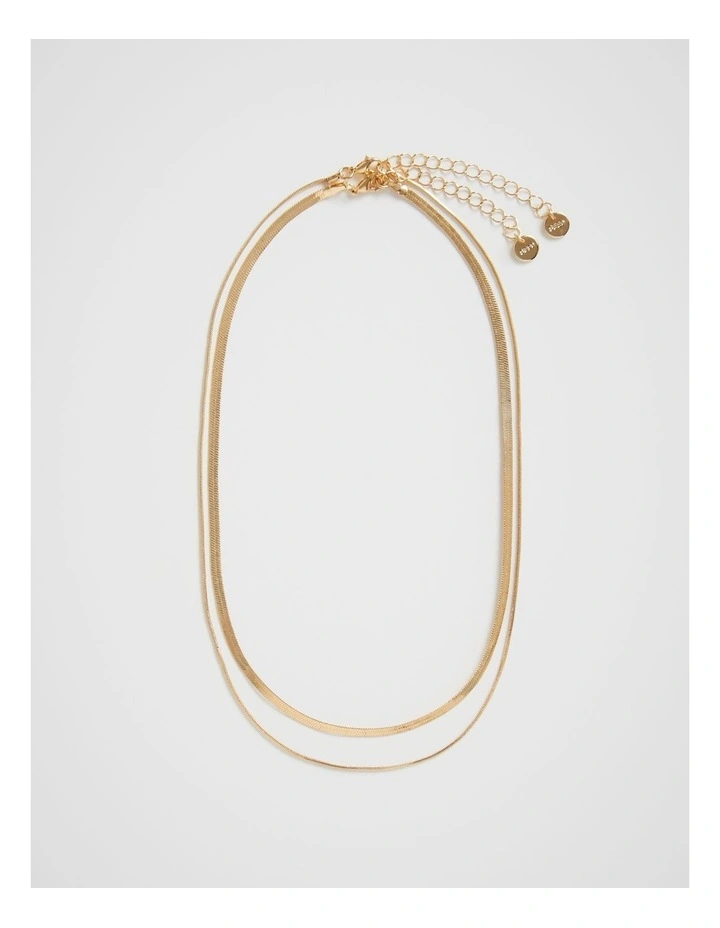 Double Layer Necklace in Gold image 1