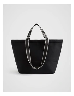 Jersey Overnight Tote Bag in Black