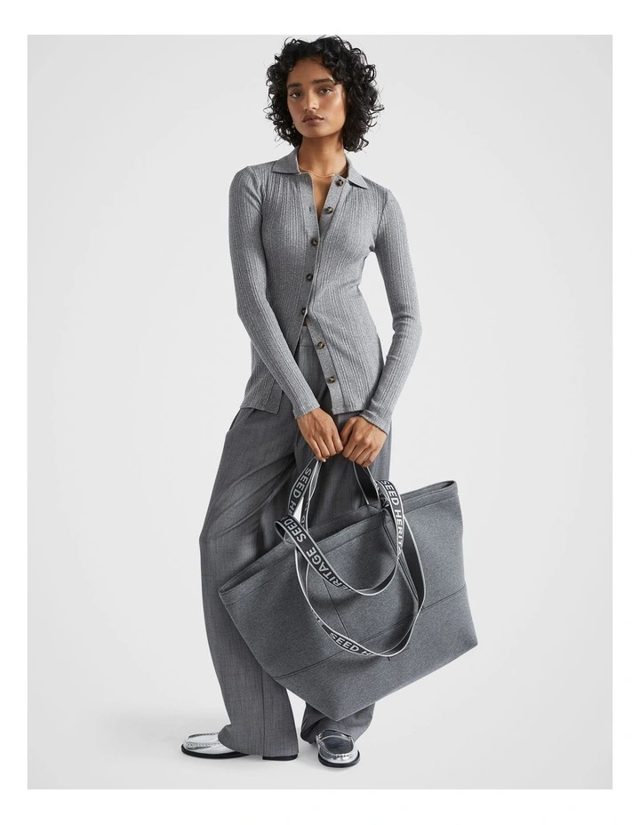 Jersey Overnight Tote in Wolf Marle image 2