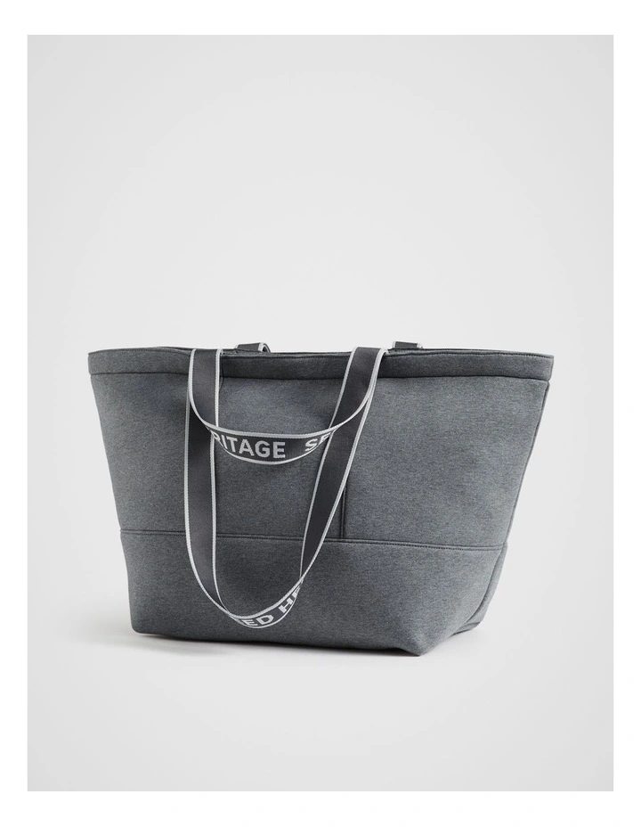 Jersey Overnight Tote in Wolf Marle image 3