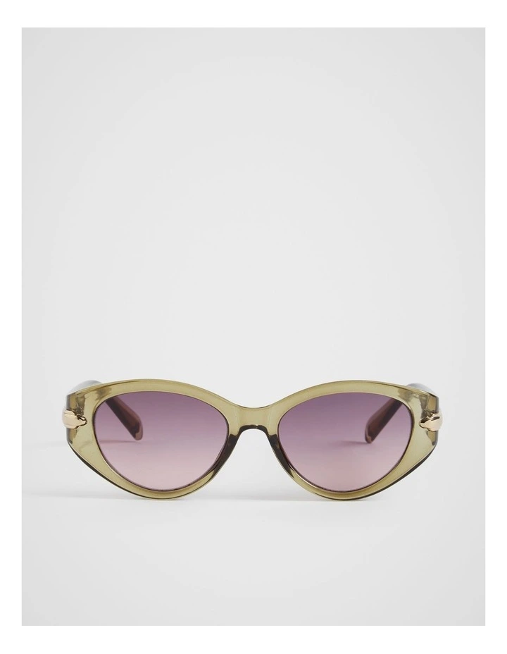 Renee Cat Eye Sunglasses in Green image 1