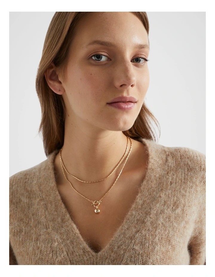 Sphere Pendant Necklace in Gold image 2