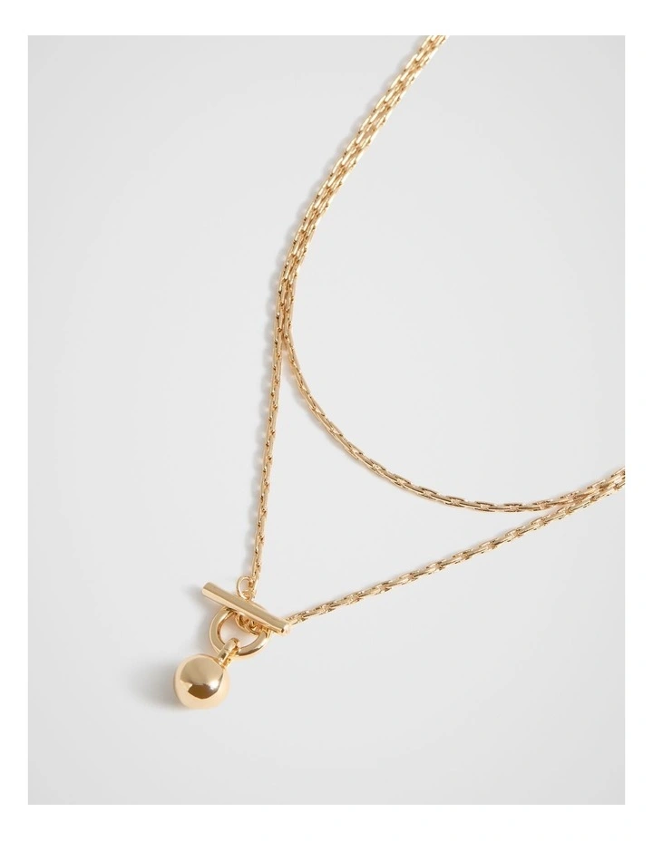 Sphere Pendant Necklace in Gold image 3