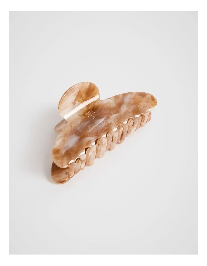 Resin Hair Claw in Fudge Tort image 1