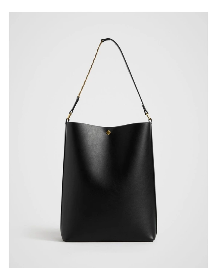Chain Tote in Black image 1