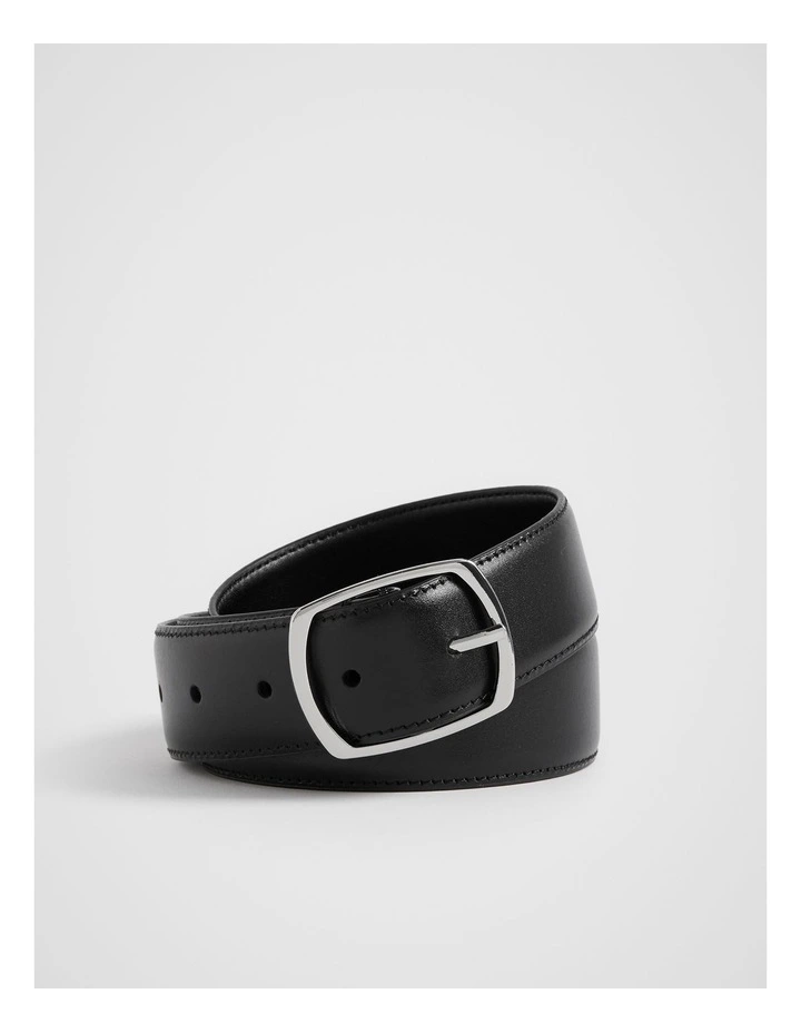 Thea Leather Belt in Black image 1