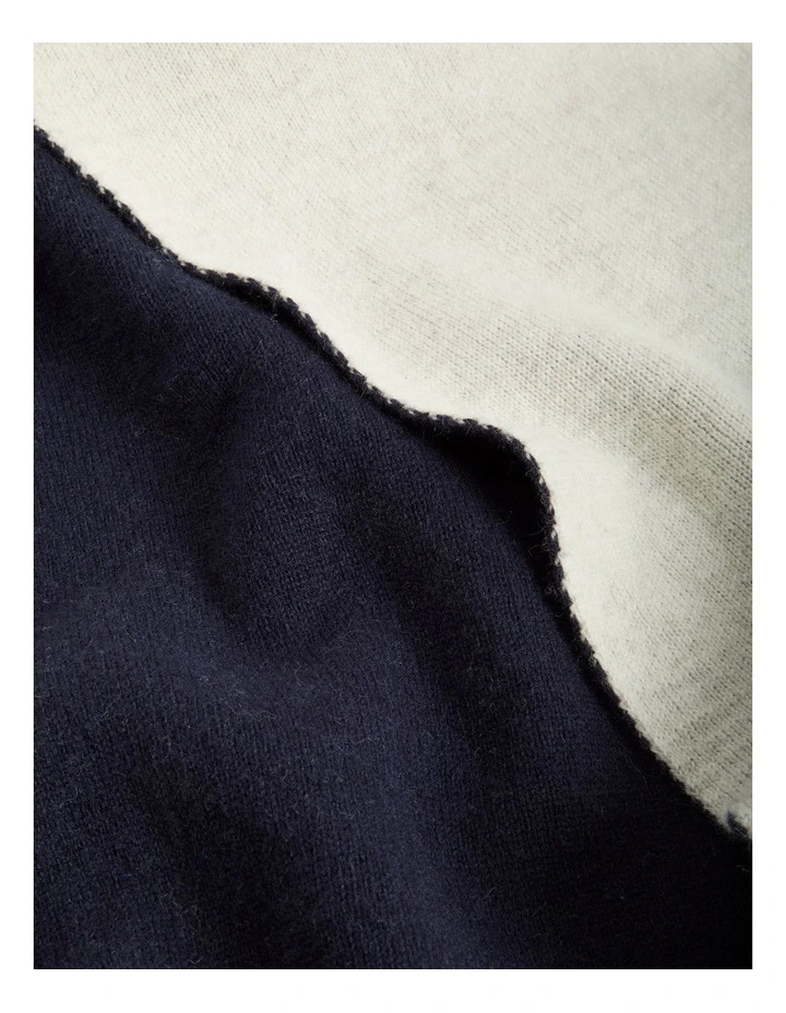 Wool Blend Wrap in Oat image 4