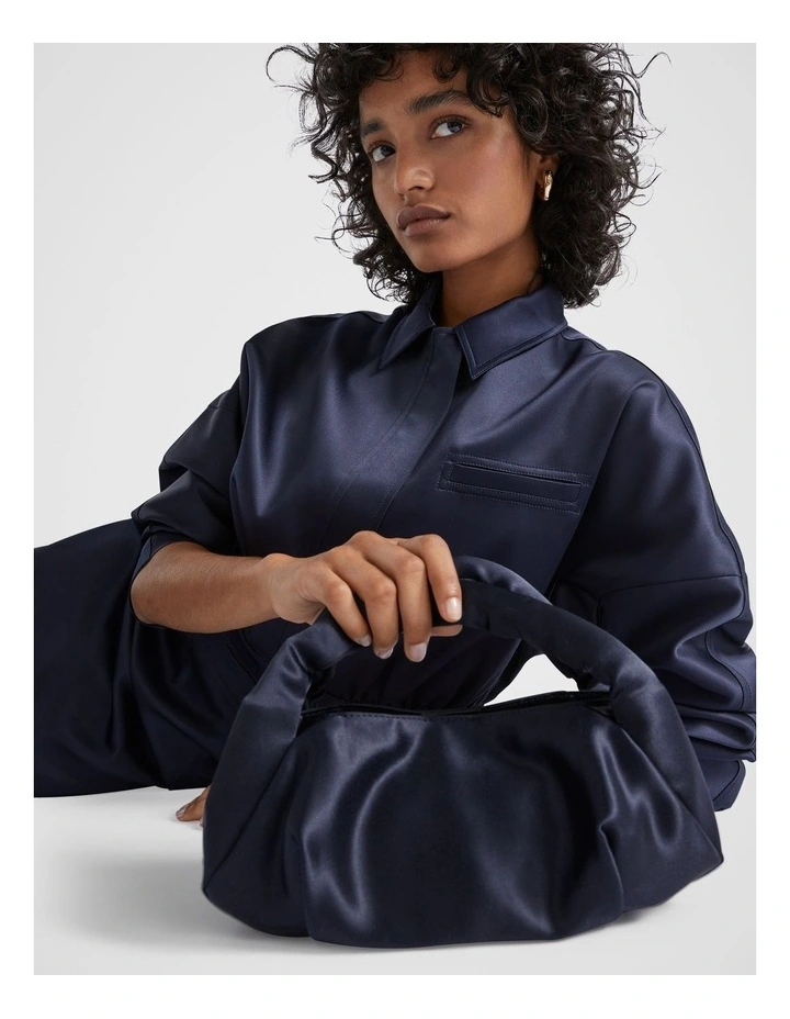 Satin Shoulder Bag in Midnight Sky image 2