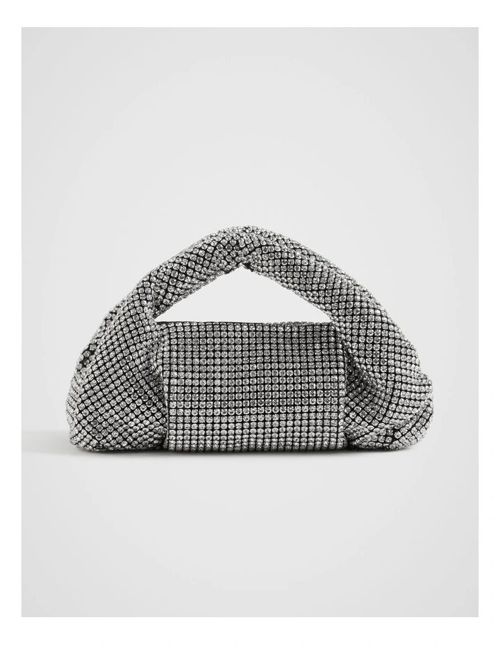 Jewelled Shoulder Bag in Silver image 1