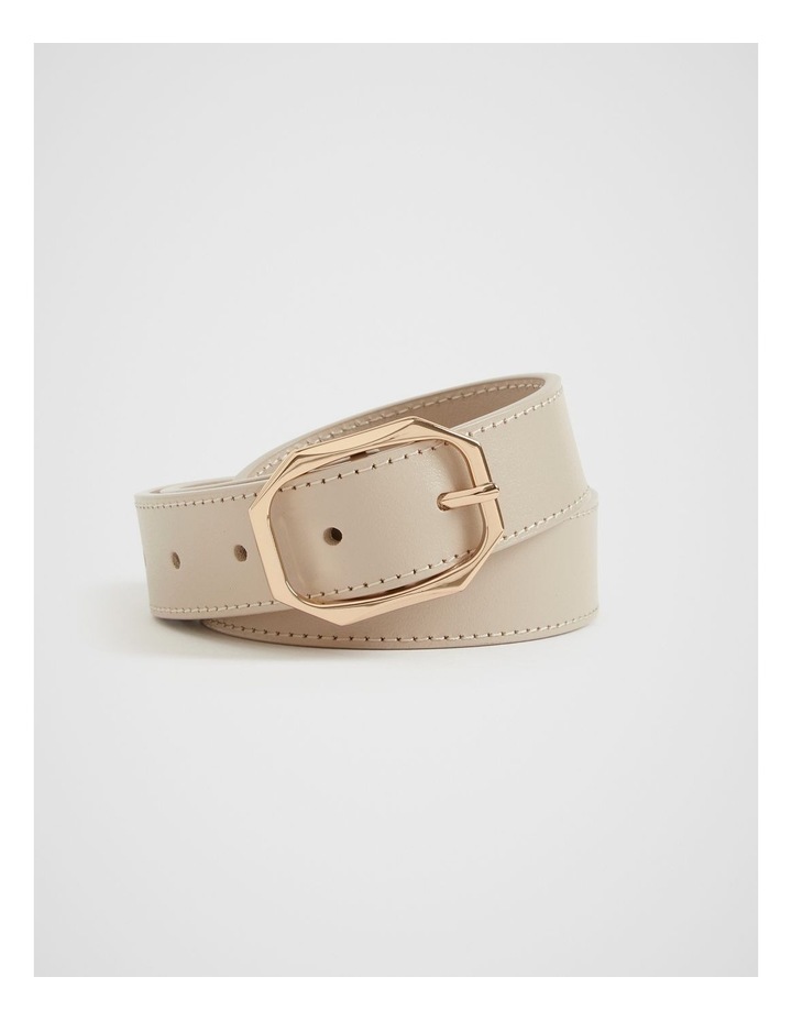 Samantha Buckle Belt in Vanilla