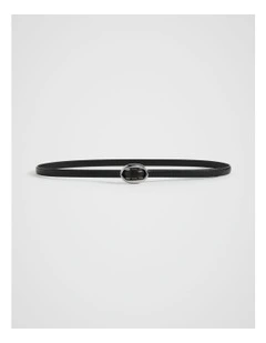 Carmen Oval Bucklet Belt in Black