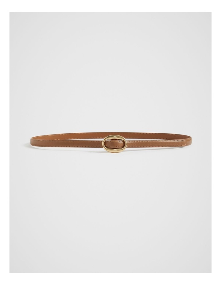 Carmen Oval Bucklet Belt in Tan image 1